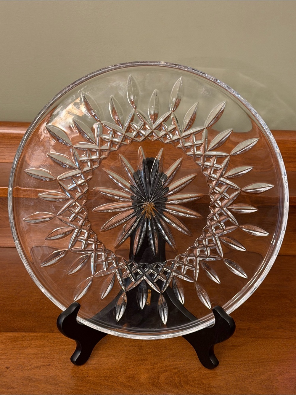 Waterford Lismore Crystal 12” Cake Plate Serving Platter Vintage Ireland